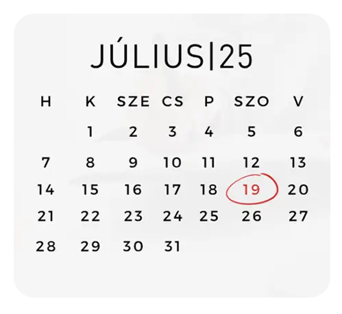 Júliusi hétvégi nyitvatartás 2025